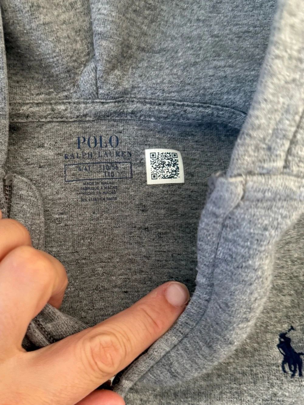 Polo Ralph Lauren Kids Gray Hooded Zip Sweatshirt & Joggers Set - Size 4